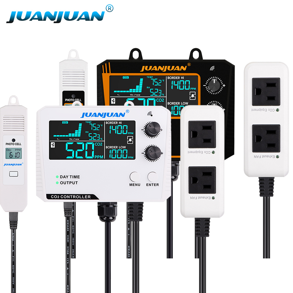 Smart Garden Greenhouse - 0 ~ 5000ppm Pengendali CO2 Tampilan