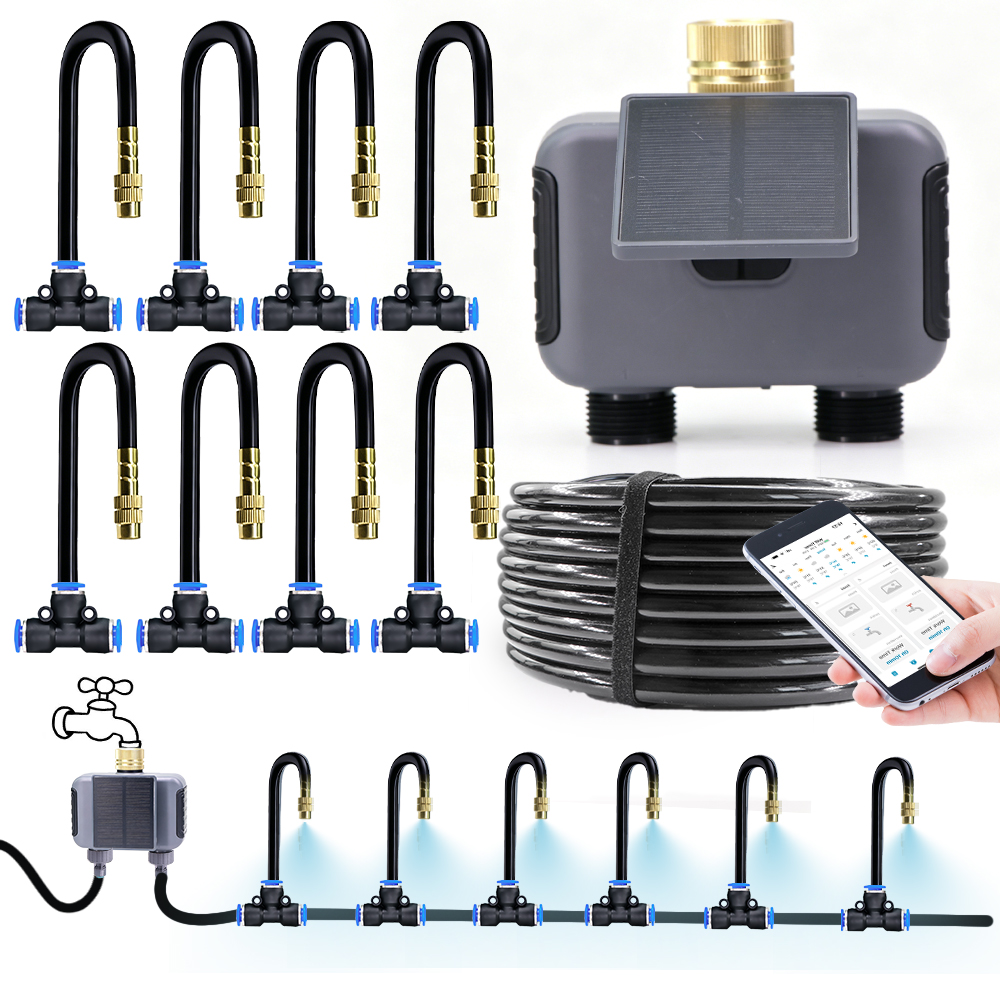 Smart Garden At Home - Sistem Irigasi Semprot Wifi Tenaga Surya