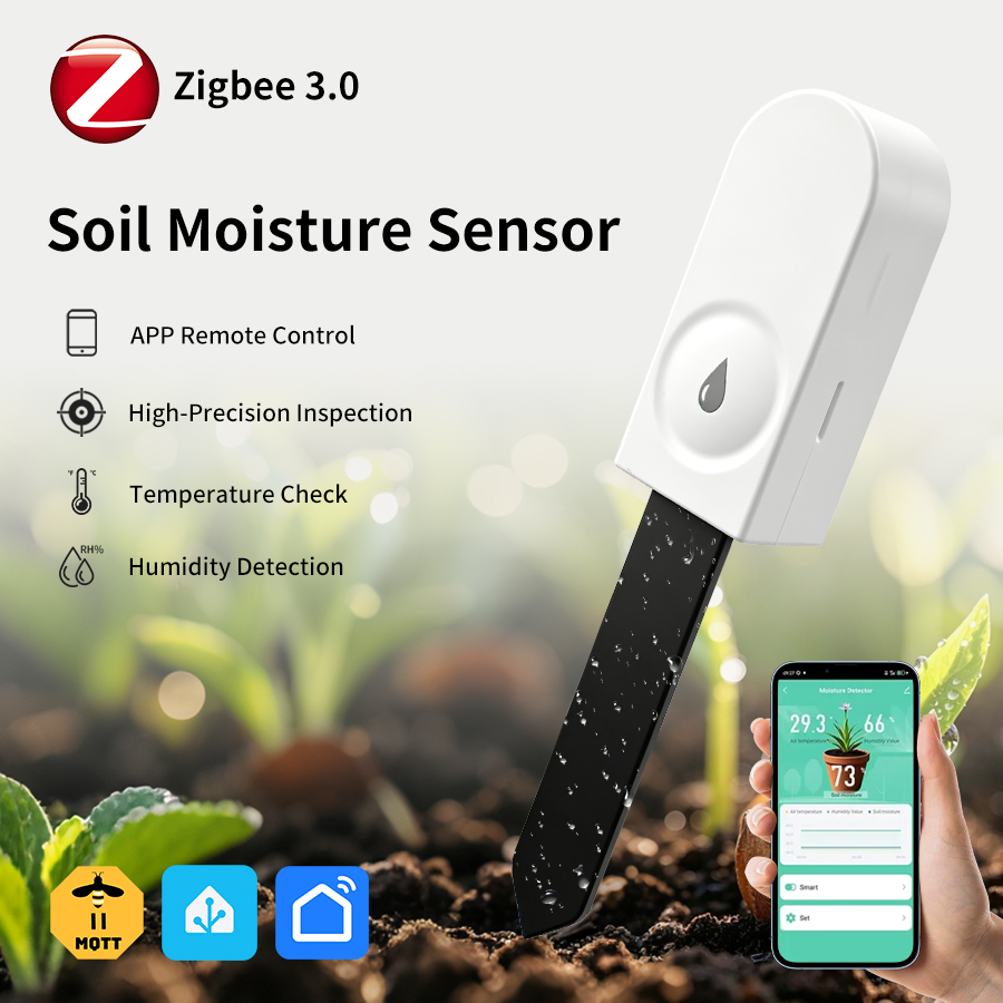 Smart Garden Products - Sensor Kelembaban Tanah Tuya Zigbee3.0, Deteksi