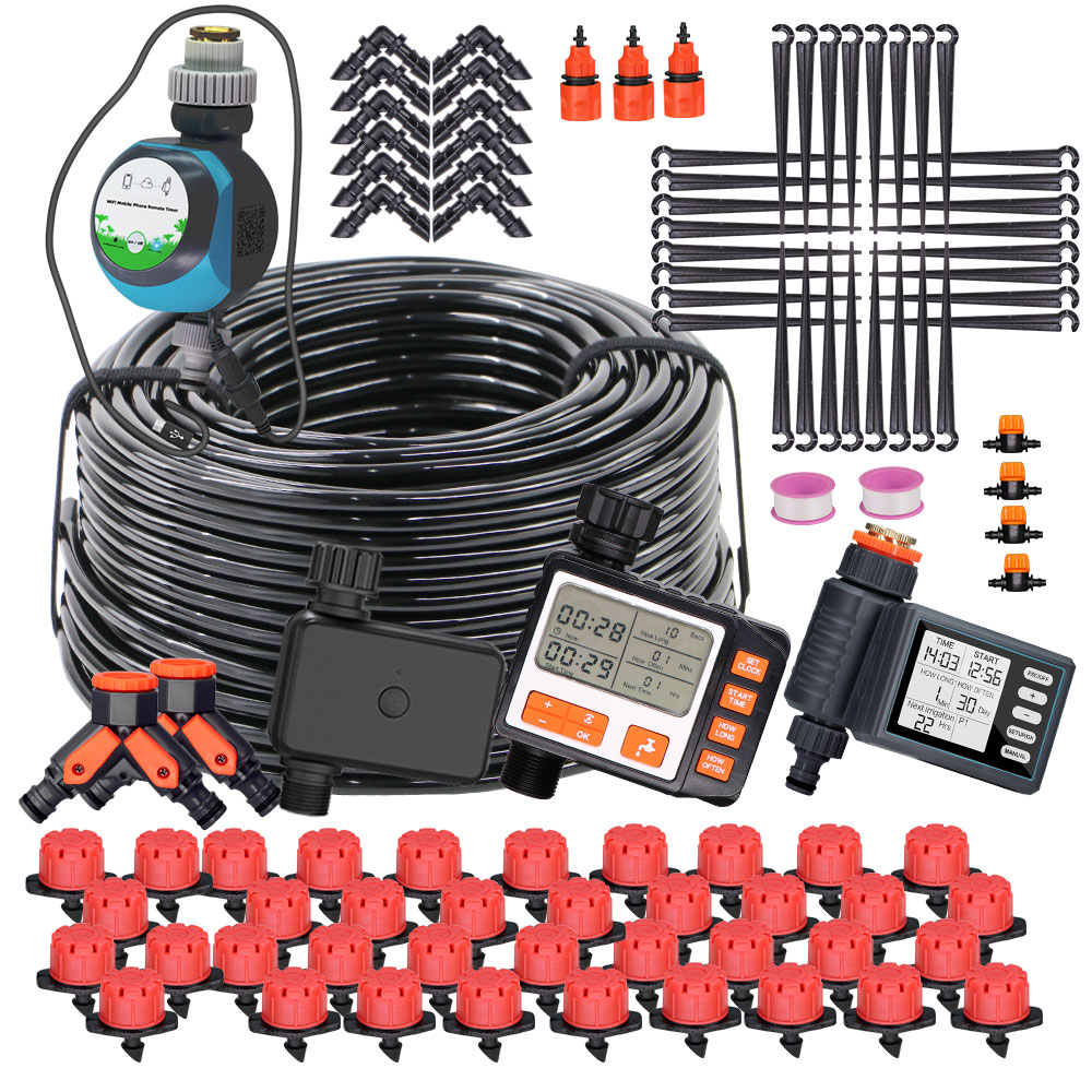 Smart Garden Sprinkler System - 50-5M 1/4 inci selang dripper dapat