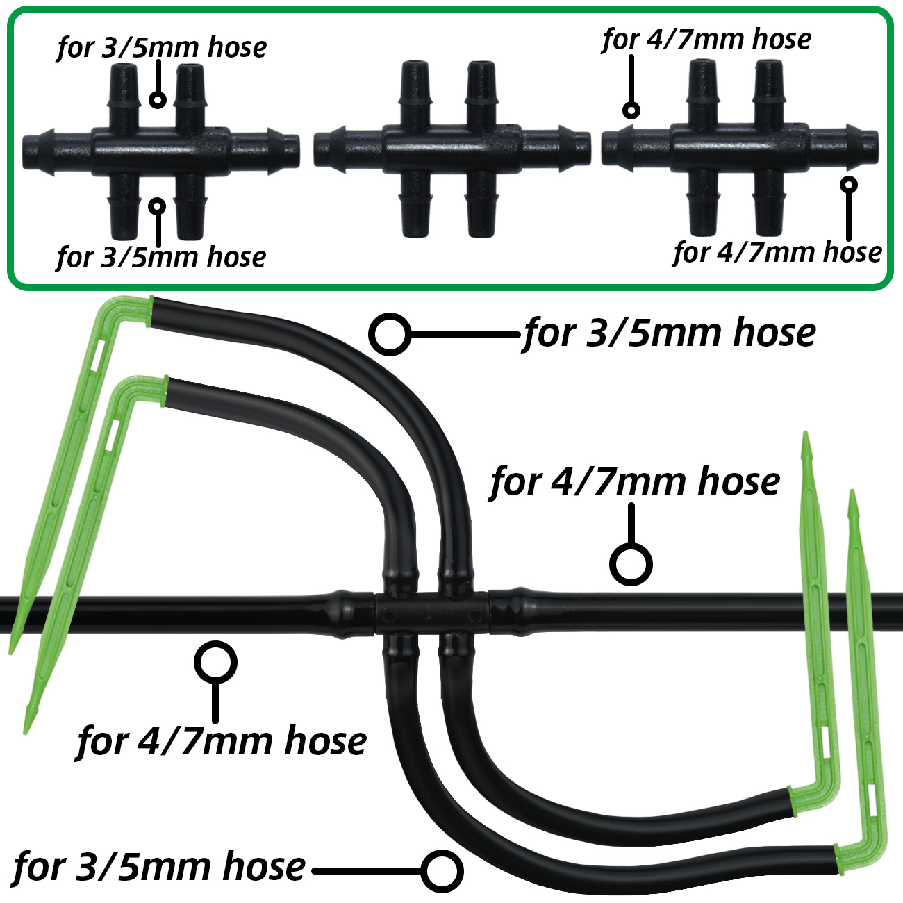 KESLA Taman 4/7Mm untuk 3/5Mm  - Smart Garden Sprinkler System ulasan dan harga