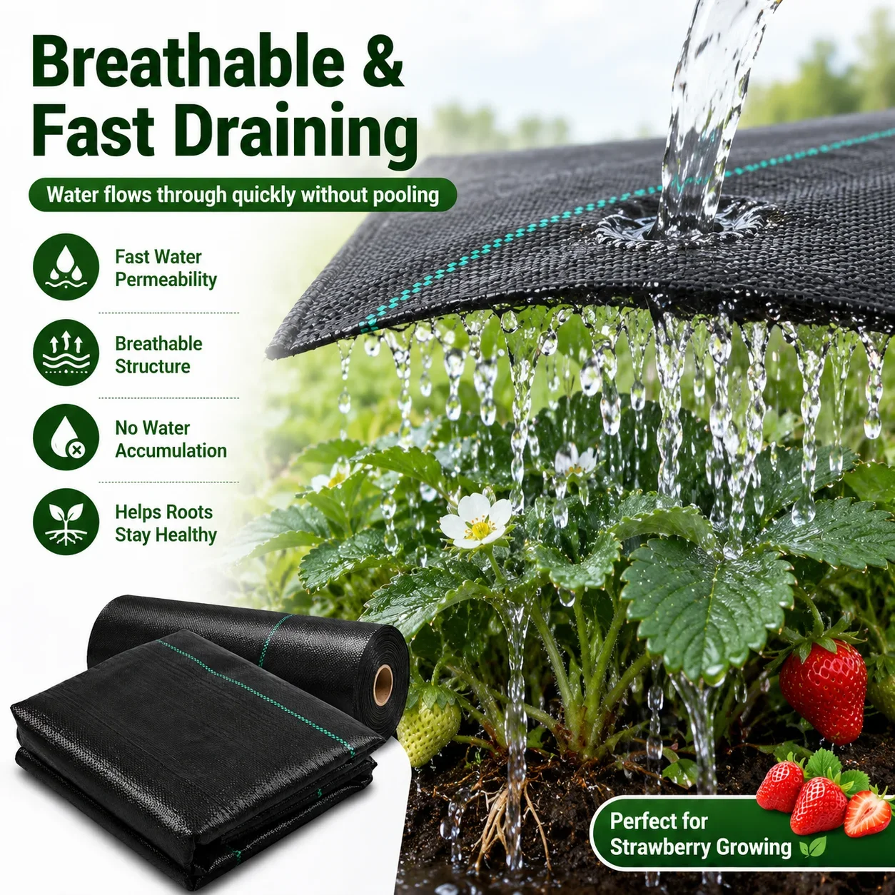 Kain Geotekstil Penahan Gulma  - Smart Garden Greenhouse ulasan dan harga