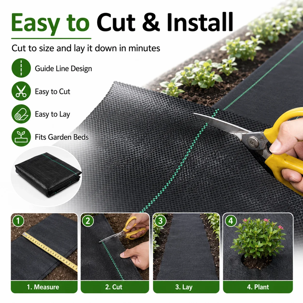 Kain Geotekstil Penahan Gulma  - Smart Garden Greenhouse ulasan dan harga