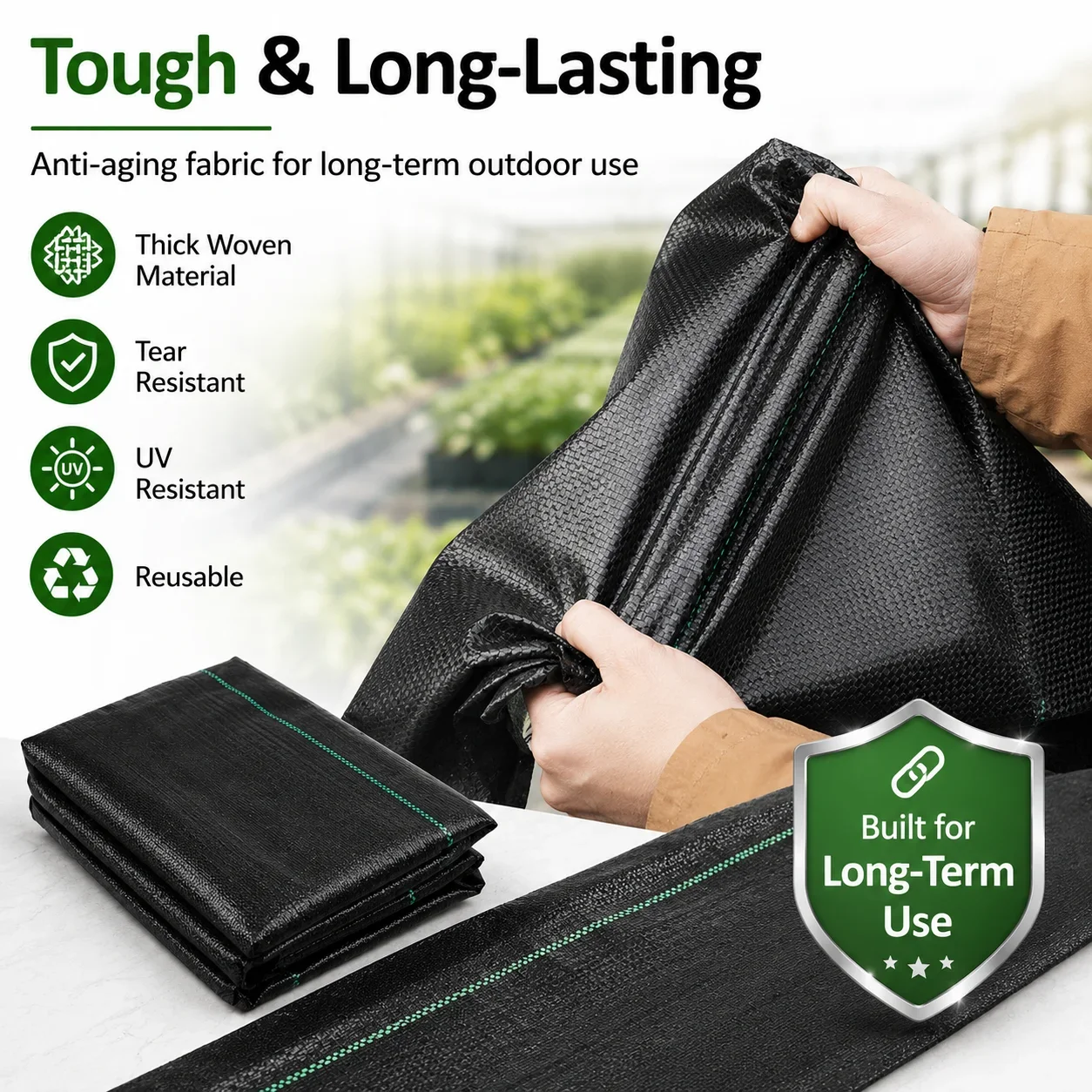 Kain Geotekstil Penahan Gulma  - Smart Garden Greenhouse ulasan dan harga