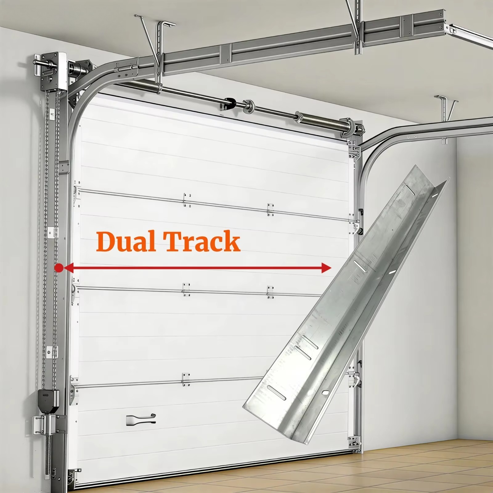 Pintu garasi aluminium pintar  - Smart Garden ulasan dan harga