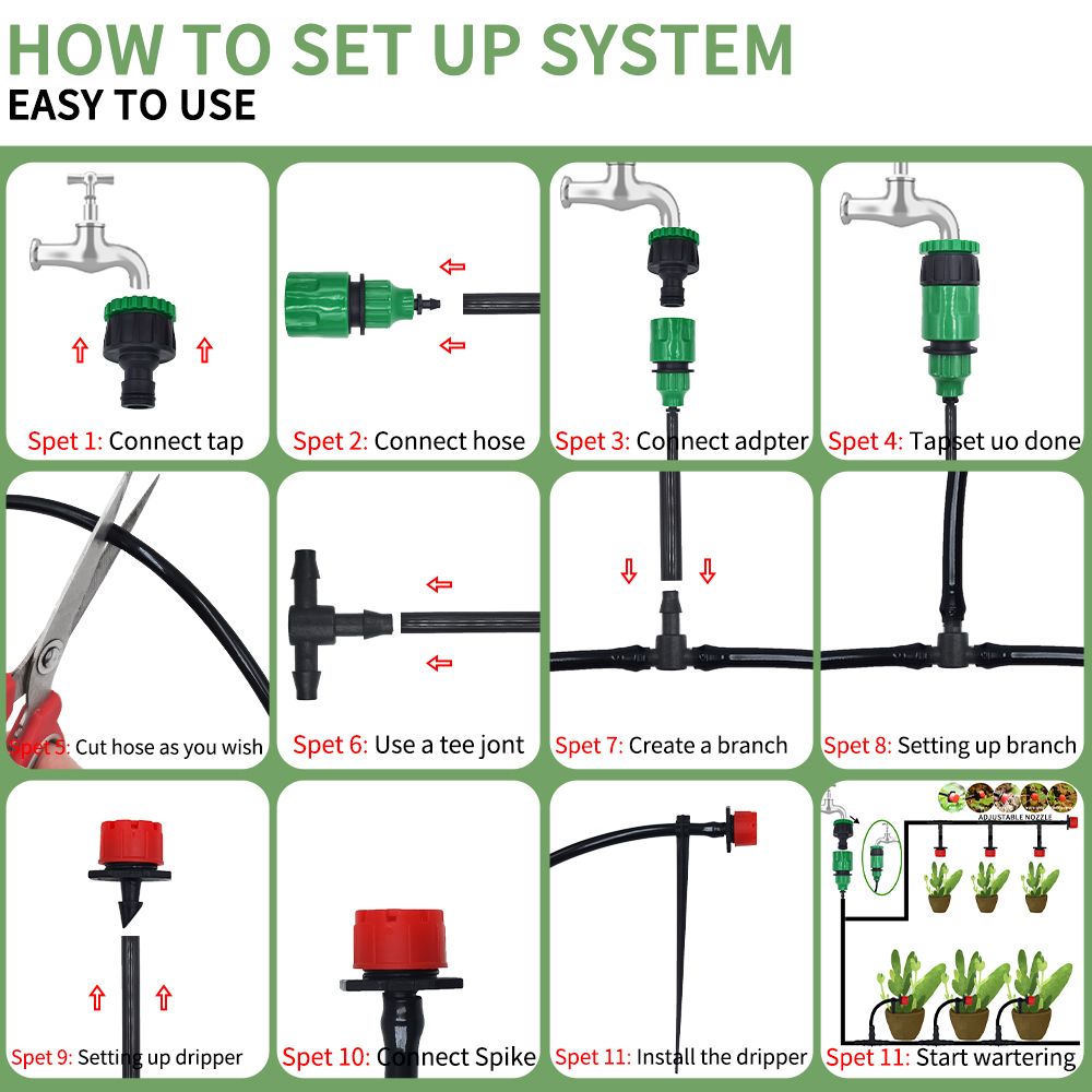 Sistem irigasi tetes mikro por - Smart Garden Sprinkler System ulasan dan harga